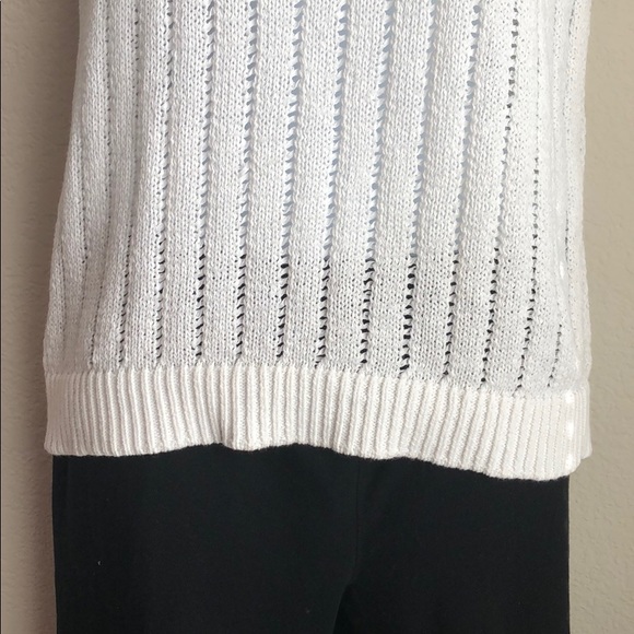 Ann Taylor LOFT White Knit Pullover Vest - Picture 2 of 5